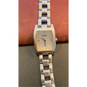 Women's 23mm Silver Tone Relic Watch, Date Window